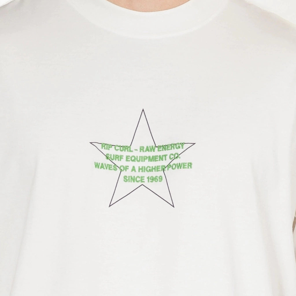 Camiseta Raw Energy Higher Star Off White Oversized