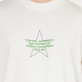Camiseta Raw Energy Higher Star Off White Oversized