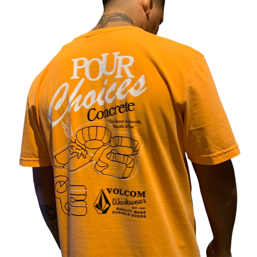 Camiseta Volcom Pour Choices Laranja