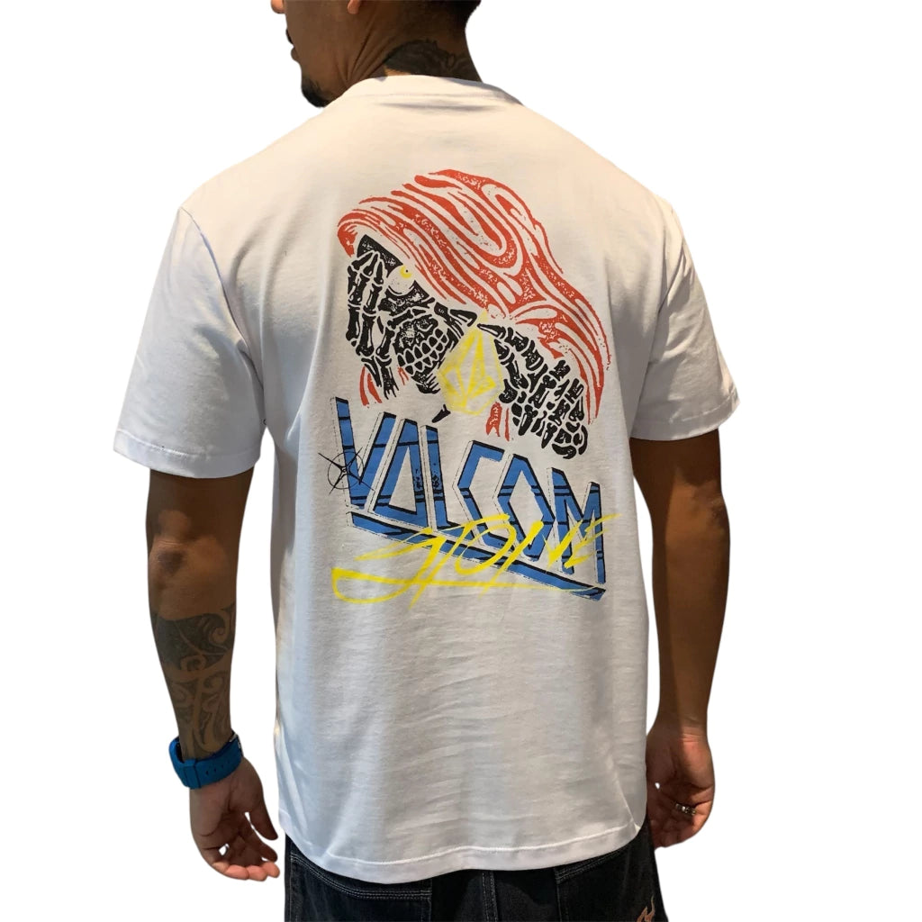 CAMISETA VOLCOM DROPPED BRANCA
