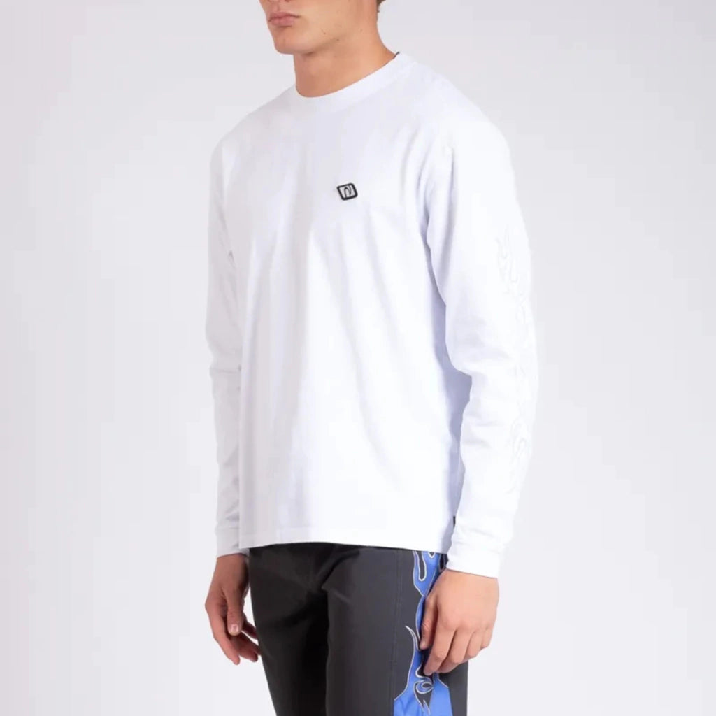 Camiseta Rip Curl Medina Flame Manga Longa - importado WHITE