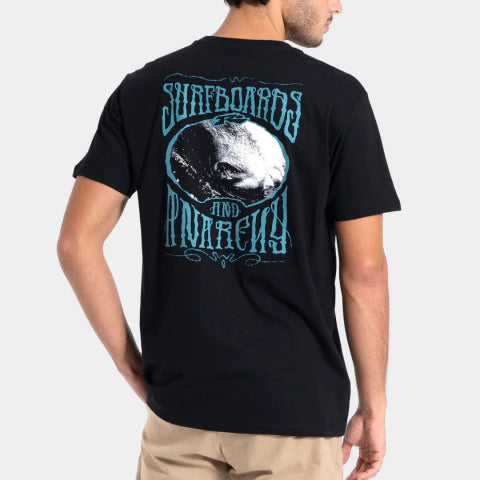 Camiseta Manga Curta Preta Rusty Psychedelic