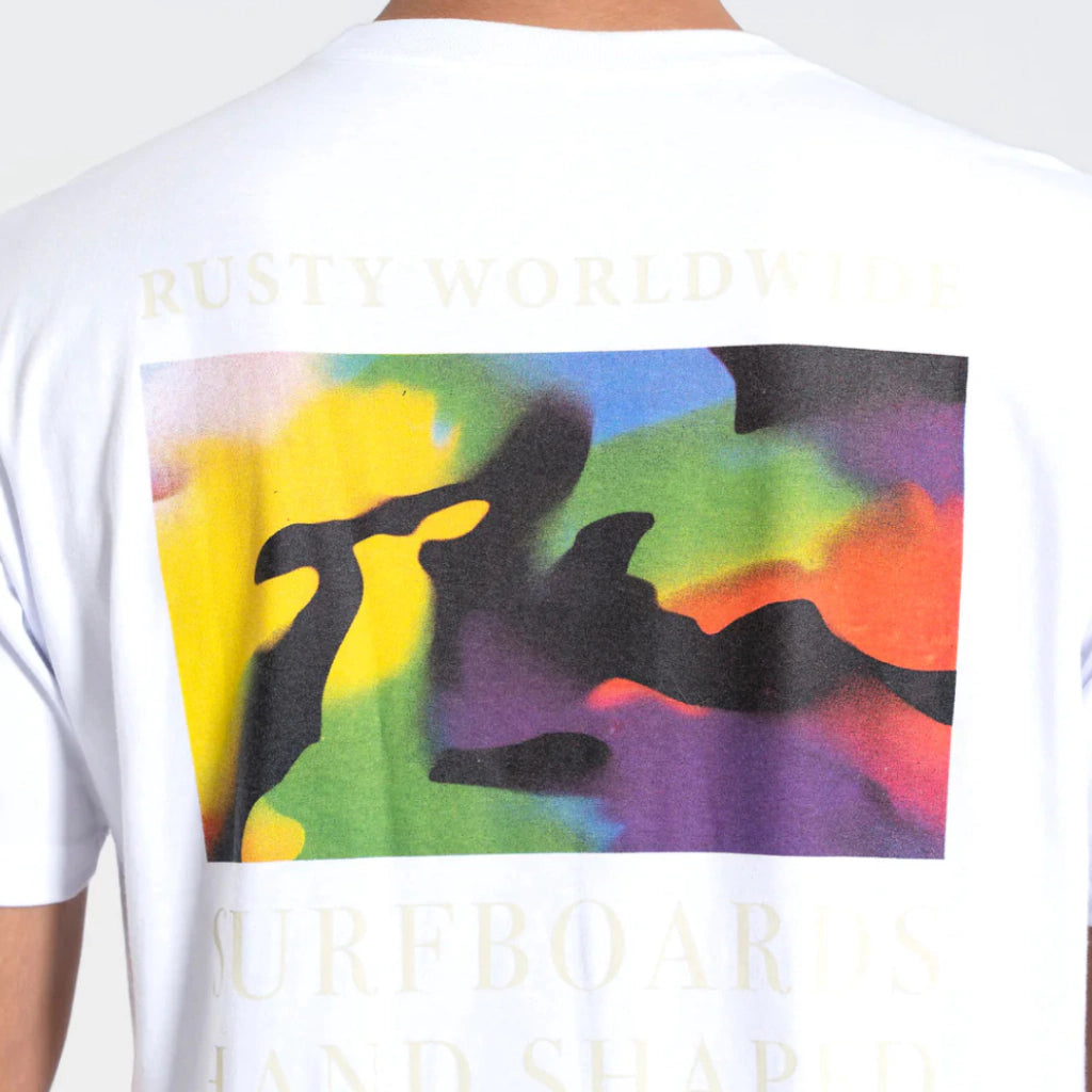 Camiseta Manga Curta Branca Rusty Solar Wind
