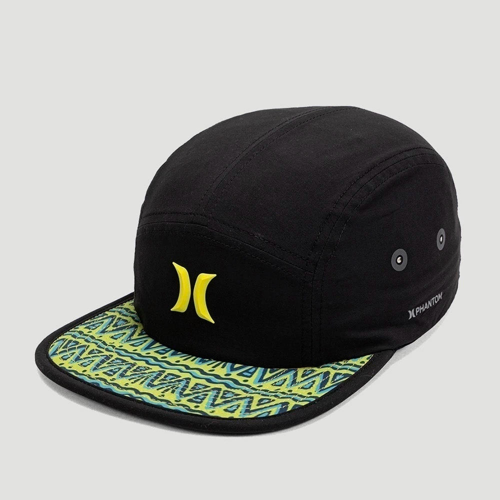 BONÉ PHANTOM ABA RETA FIVE PANEL PRETO HURLEY RETRÔ WAVES