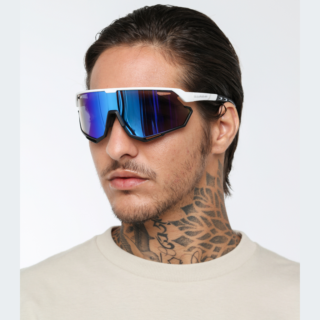 Óculos de Sol QuikSilver Hossegor Branco/Azul espelhado