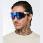 Óculos de Sol QuikSilver Hossegor Branco/Azul espelhado