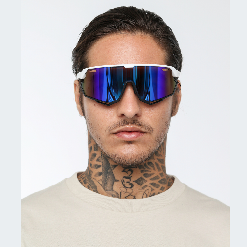 Óculos de Sol QuikSilver Hossegor Branco/Azul espelhado