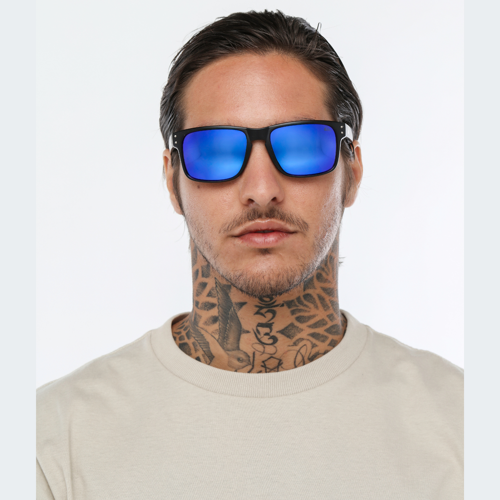 Óculos de Sol QuikSilver Biarritiz Preto/Azul espelhado