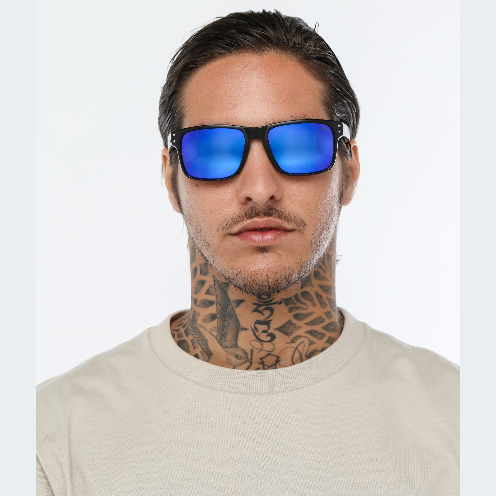 Óculos de Sol QuikSilver Biarritiz Preto/Azul espelhado
