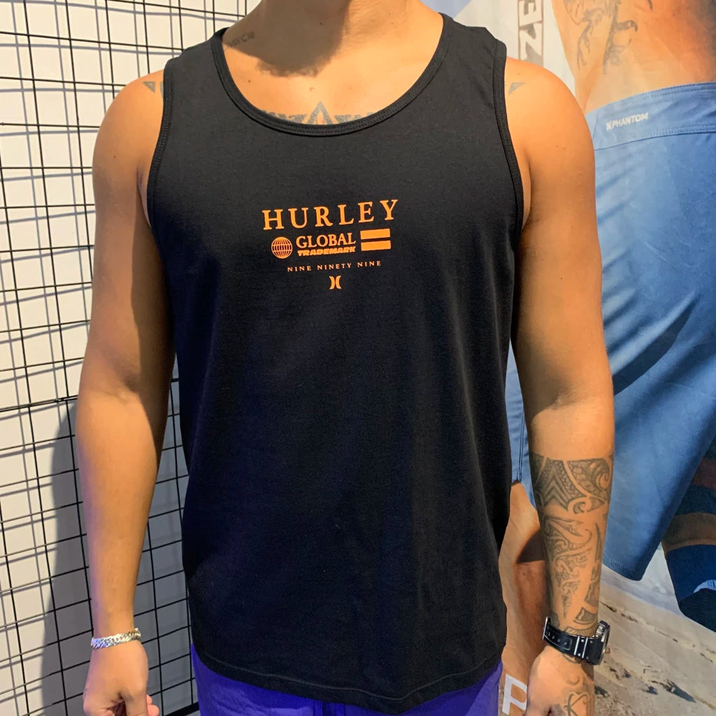 Regata Preta De Algodão Hurley Globo