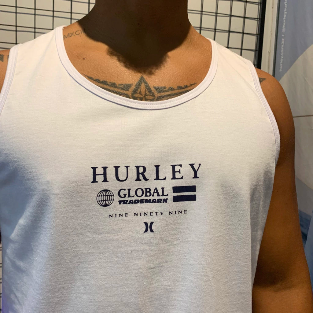 Regata Branca De Algodão Hurley Globo