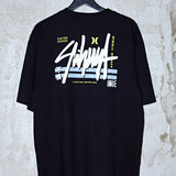Camiseta Max Fit Hurley x Shibuya Signature Block Party Preta
